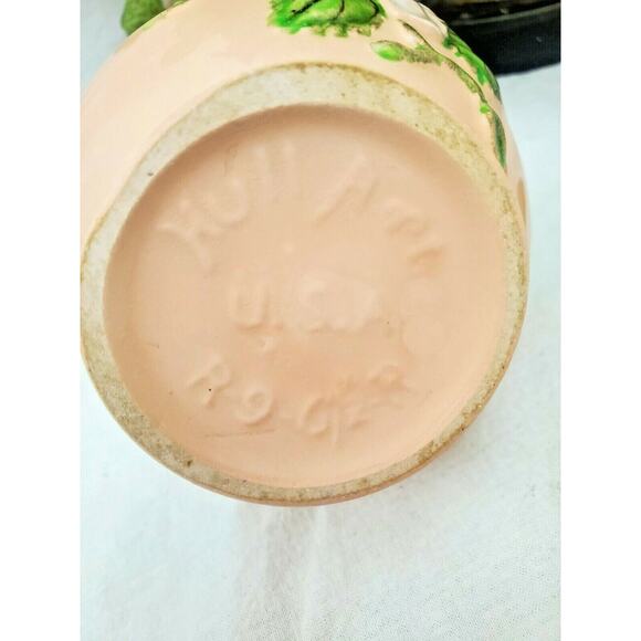 Vintage Hull Pottery Art Small Pitcher Dusty Pink Floral Decor Collectible Vase - Picture 2 of 4